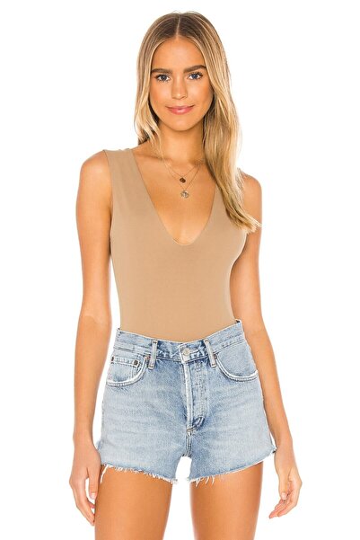 By Kul Design Γυναικείο κορμάκι από μεταξωτό ζέρσεϊ με λαιμόκοψη σε σχήμα V