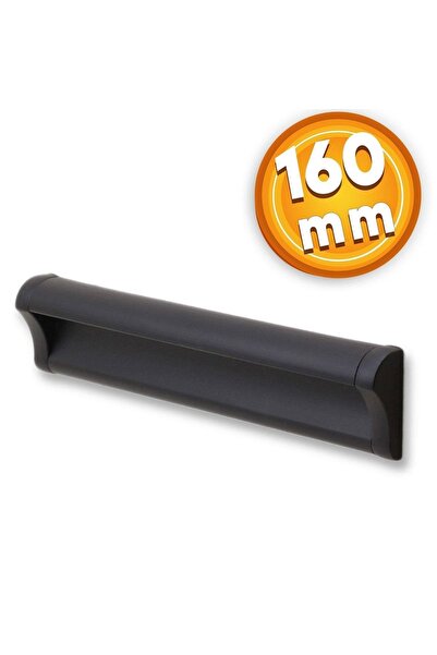 NZB Mobilya Dolap Kapak Çekmece Kulpu Kulbu 160 Mm Mat Siyah Metal Kulp
