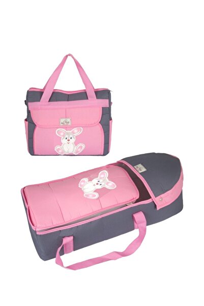 miniklife 2'li Bebek Taşıma Seti Mikro Tavşan Kabartmalı Portbebe Ve Bebek Ba...