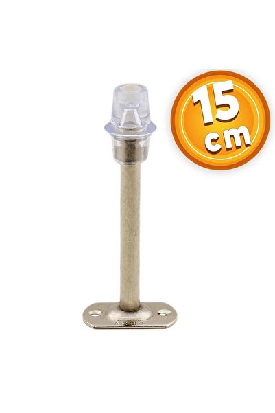 NZB Kapı Stoperi Tamponu 15 Cm Krom Metal Vidalı Kapı Stopu Silikonlu