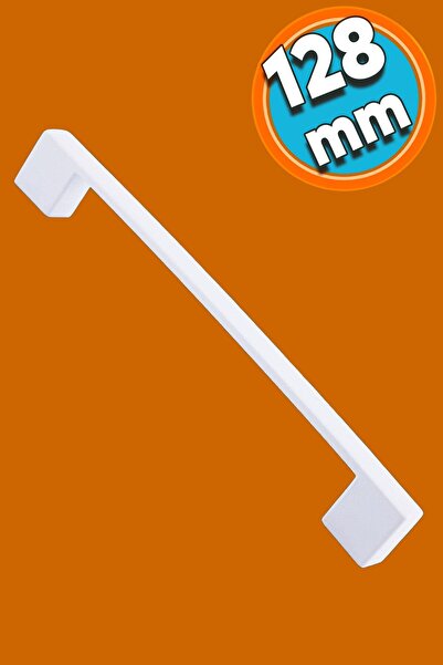 NZB Mobilya Banyo Mutfak Dolabı Çekmece Dolap Kapak Kulpu Kulbu 128 mm Metal Kulp Beyaz