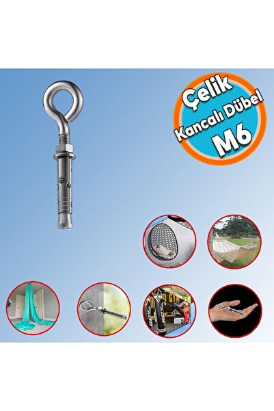 NZB Kancalı Çelik Dübel Hamak Salıncak Boks Torbası Lamba Avize İçin Gömlekli...