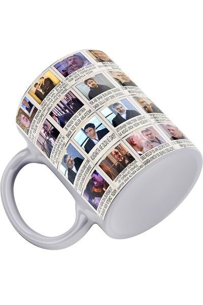 remonz Valley of the Wolves Series Uncle Seyfo Scenes Printed Mug, Wooden Coaster Gift