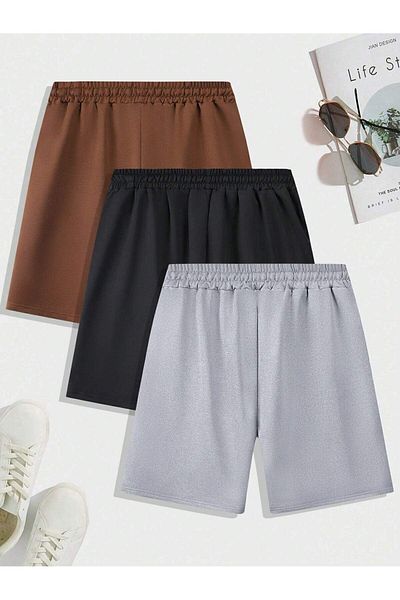 DAXİS Sportwear Company Ανδρικό χτενισμένο βαμβακερό σορτς 3 τεμαχίων DAXİS Sportwear Company