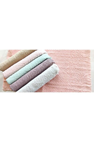 Z&N STYLE Розкішний набір весільних рушників з жакардовим візерунком і бахромою - набір з 6 штук, 30x50 см