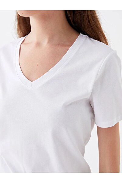 LC Waikiki Women's V-Neck Short Sleeve T-Shirt