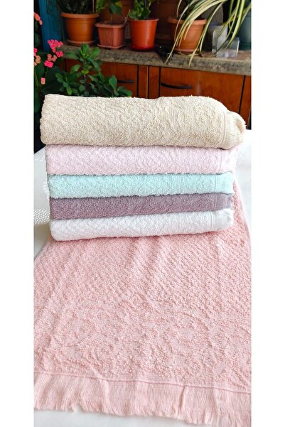 Z&N STYLE Розкішний набір весільних рушників з жакардовим візерунком і бахромою - набір з 6 штук, 30x50 см