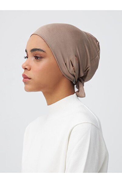 Femple Modest Κάτω μαντήλι με καπό με σχισμή αυτιού σε ζεστό χρώμα