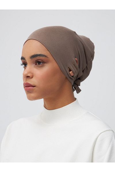 Femple Modest Μαντήλι με καπό με σκίσιμο αυτιού σε χρώμα Desert Dust