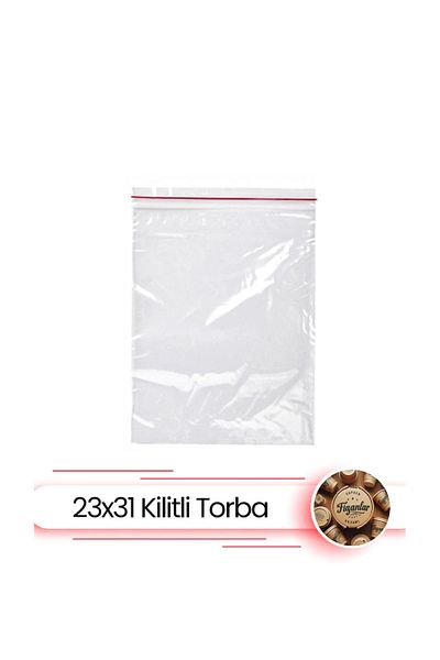 FİGANLAR Thick Ziplock Bag 23x31 Cm 50 Pieces Ziplock Refrigerator Bag Transparent Ziplock Bag Ziplock Storage