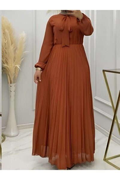 Çınar boutique Pilise Şifon Elbise Tesettür