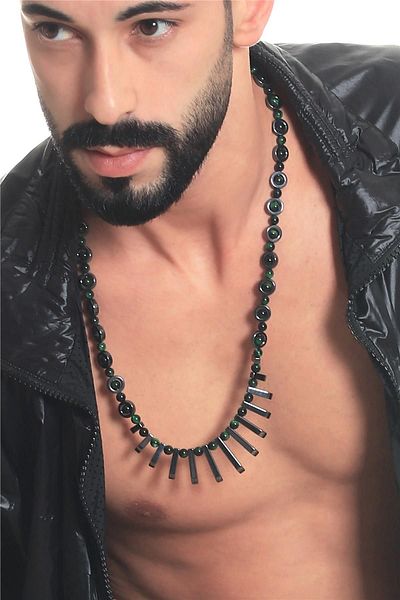 LABALABA Men's Natural Stone Handmade Design Necklace
