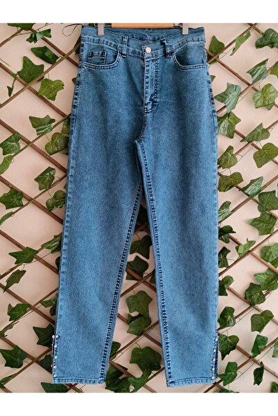 Çınar boutique Paçası Taşlı Kot Pantolon