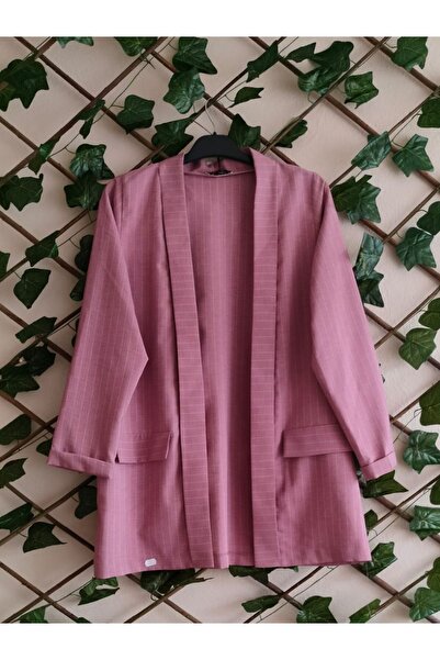 Çınar boutique Çizgili Şal Yaka Ceket