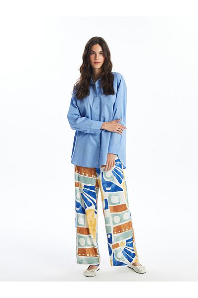 LC Waikiki Pantaloni de damă cu modele, confortabili, cu talie elastică