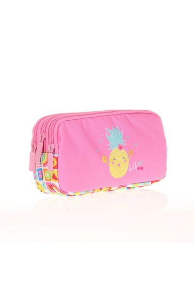 KAUKKO Τσάντα στυλό 3 θέσεων Kids&love Flat Pineapple L8109