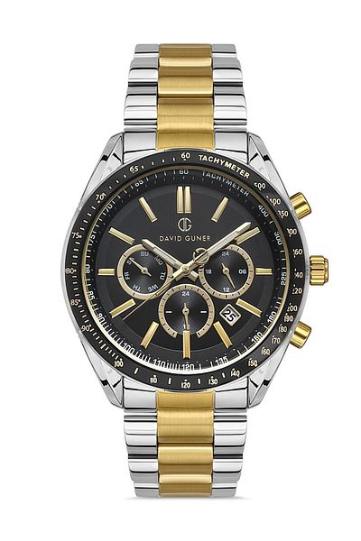 DAVID GUNER Men's Wristwatch - Original Product with Steel Cord and Active Inner Parts