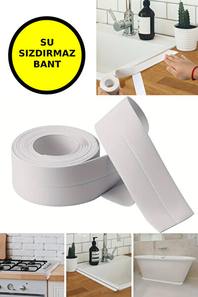 Open Home Concept Su Sızdırmaz Lavabo Kenar Bandı (3.2m) Beyaz