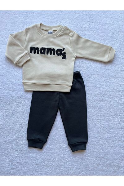 MBK GARDEN 2-Piece Embroidered Sweatshirt and Trousers Set for Baby Boy - Mama's 4