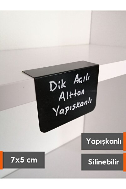 Şeffaf Etiket 10 Adet PVC Karatahta Siyah Ürün Etiket 5x7 cm Yapışkanlı Raf Fiyat Etiketi Dik Yapışan isimlik