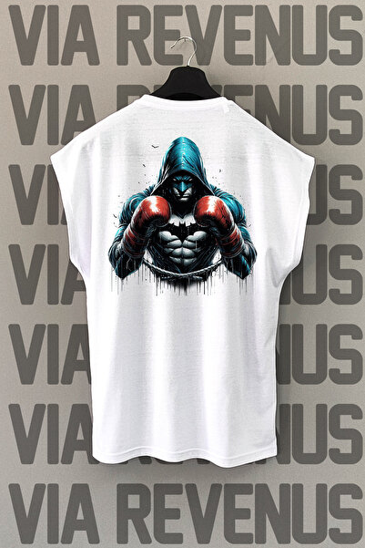 Vordevia Λευκό αθλητικό μπλουζάκι με στάμπα με μηδενικό μανίκι