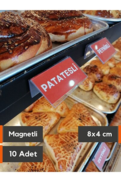 Şeffaf Etiket 10 τεμάχια PVC μαγνητική θήκη ετικετών 8x4 εκ. Μαγνητική ετικέτ...