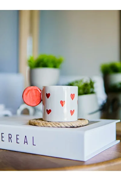 terraco ceramic Handmade ceramic cup with heart