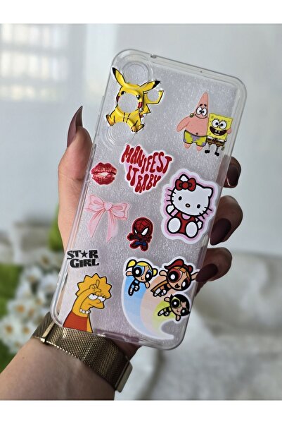 SUPER FRAME Samsung Galaxy A25 Uyumlu Baskılı Şeffaf Telefon Kılıfı