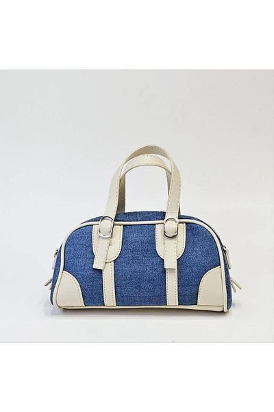 paryacollection Geantă de mână și de umăr model denim de damă