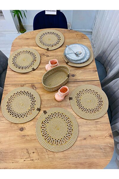 ModaCardin 7-предметний набір американських сервірувальних підносів та кошикі...