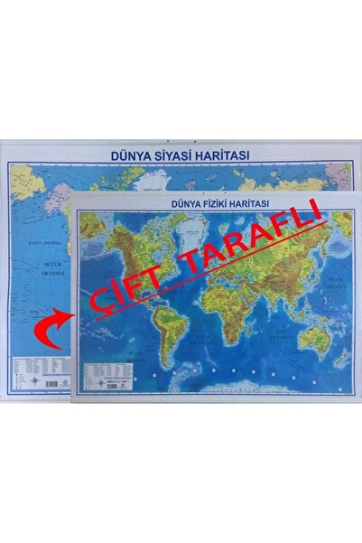 AND Dünya Haritası 50x70 cm Çıtalı