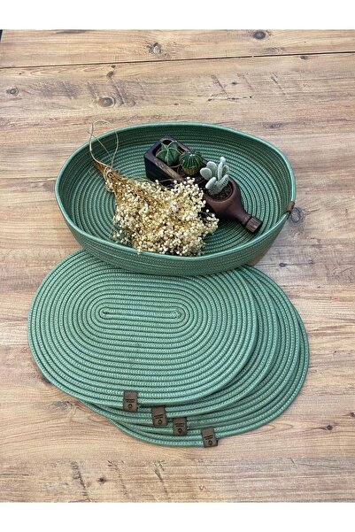 ModaCardin Набір з 5-ти джутових серветок, овальних підставок і кошиків