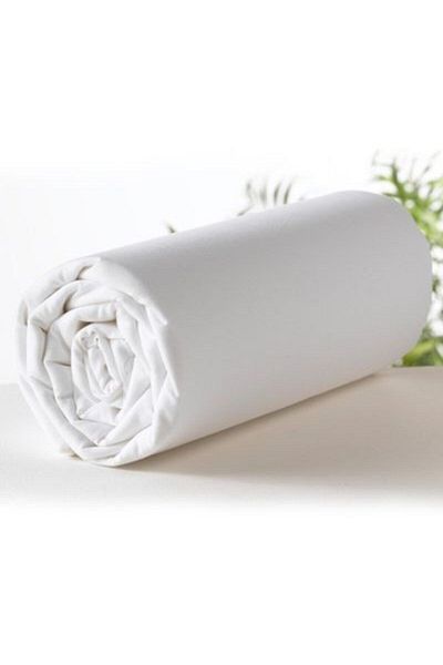 DENİZLİ ÇEYİZ Ranforce Fabric 1stQuality 57 Wire Elastic Sheet Set White