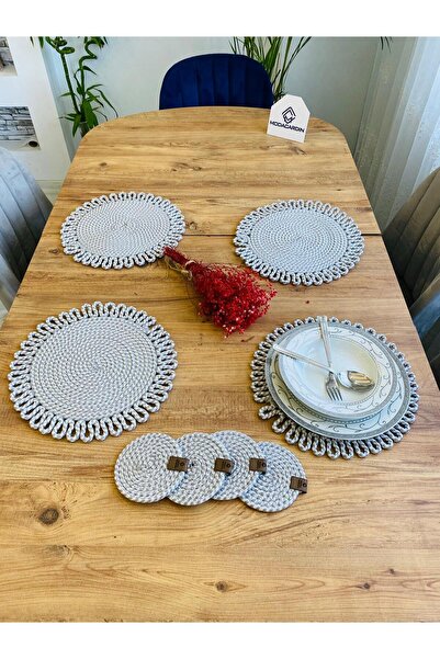 ModaCardin 8 komada podmetača od jute i slamčice - Podmetač