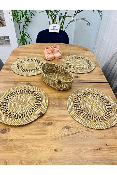 ModaCardin 5-предметний набір американських сервірувальних підносів та кошикі...