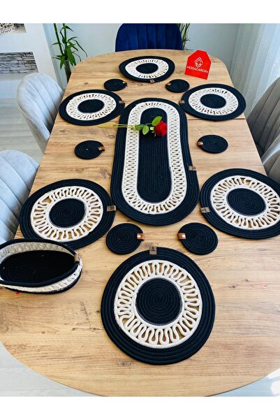 ModaCardin 14-предметний набір сервірувальних дощок з джуту в американському ...