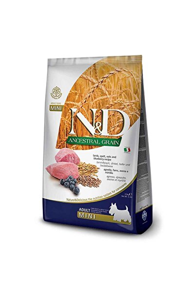 N&D Ancestral Grain Kuzu Etli ve Yaban Mersinli Mini Irk Az Tahıllı Yetişkin ...