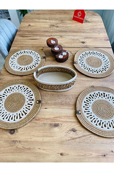 ModaCardin 5-предметний набір американських сервірувальних підносів та кошикі...