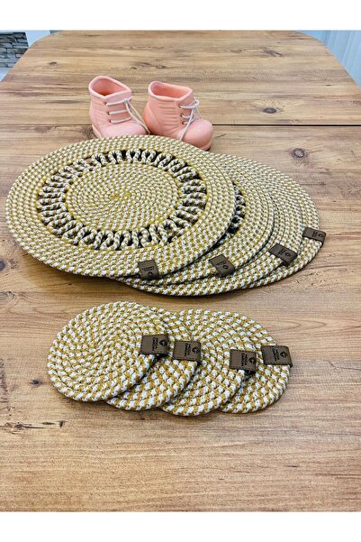 ModaCardin 8 komada podmetača od jute i slamčice - Podmetač