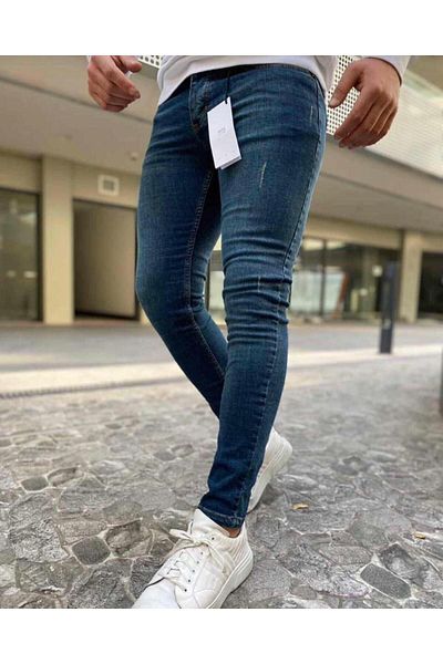 DOPPİO'N DENİM Pantaloni de jeans verde slim fit pentru bărbați