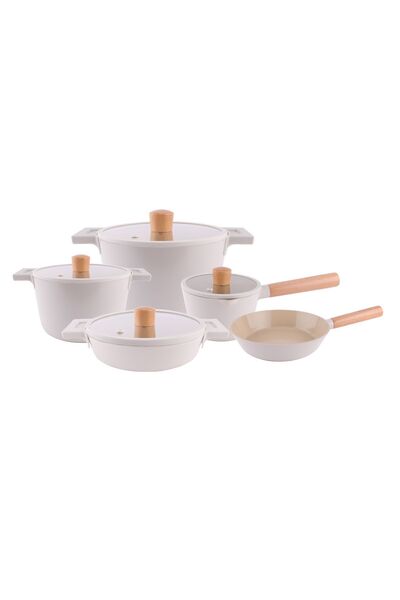 Pink&More Fiore 9 Parça Döküm Tencere Seti