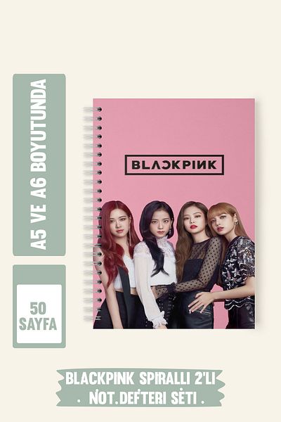 Srctech Blackpink Spiral 2-Piece A5 and A6 Notepad Set