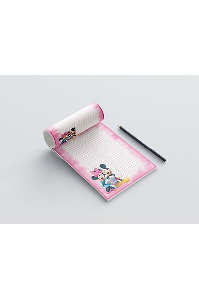 Srctech Mickey and Minie Stripes Planner Notepad A5 Size 50 Sheets