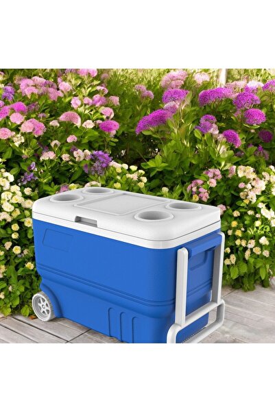 Kale Termos Kamp Seti Tekerlekli Çekme Kulplu 38 Litre Termos 2 Adet Tabure