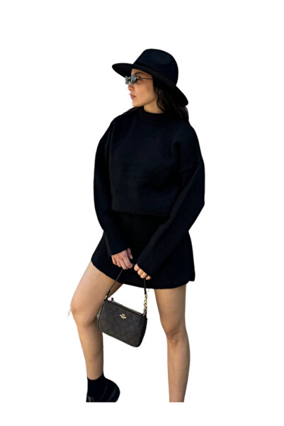 WOMAN VISION Ženski set pletenog odjevnog predmeta - džemper sa polovinom ovr...