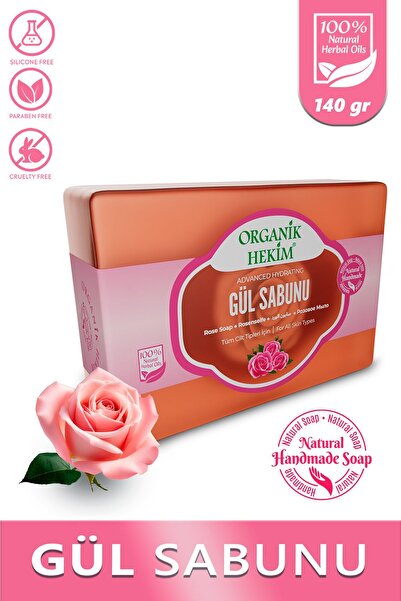Organik Hekim Gül Doğal Yüz Ve Vücut Sabunu 140 gr