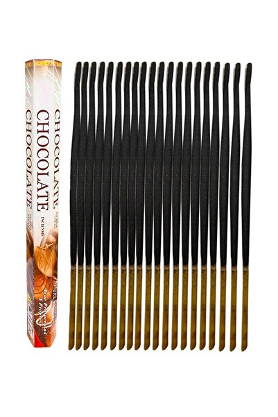ENJOY SHOP Çikolata ( Chocolate ) Aromalı Çubuk Tütsü 1 Paket 20 Adet Bambu Ç...