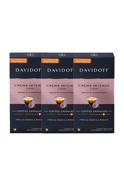Davidoff Crema Intense Lungo Smooth & Rounded Aluminum Capsule Brown 10 pcs 3x10