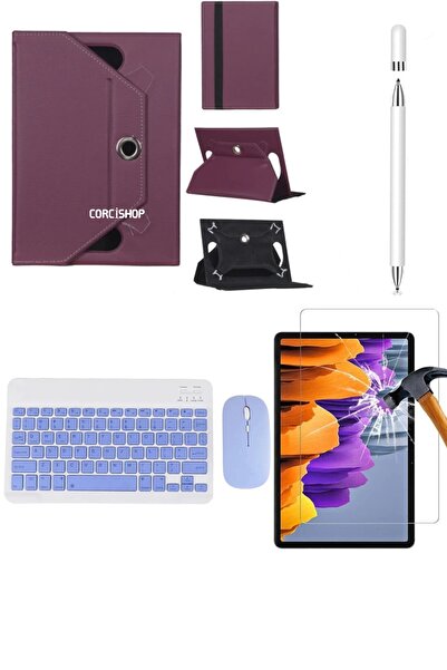 corcishop Lenovo Tab M11 /tab K11 11inç Uyumlu 4in1 Set Klavye Mouse Kılıf Kalem Ekran Koruyucu