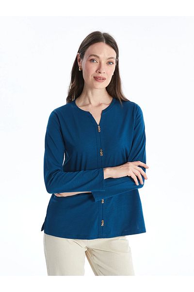 LC Waikiki Bluză cu mânecă lungă LCW Grace Leak-neck pentru femei